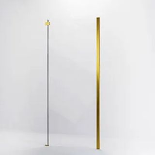 Боковая панель Veconi KP-06G, 1000х1950 брашированное золото, стекло прозрачное